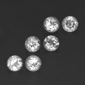 1.99 ct White Topaz Stone, Natural Topaz in Round Facet Shape for Sale