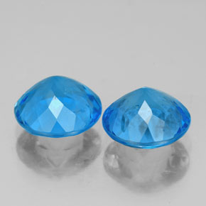 Topaz Gemstone in 8 mm (calibrated) Size for Sale, Topaz Stone in Swiss Blue Color