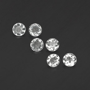 1.58 ct White Topaz Gemstone, Topaz Gem in Round Facet Shape for Sale.