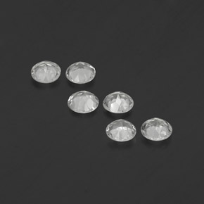 Topaz Gemstone in 4 mm (calibrated) Size for Sale, Topaz Stone in White Color
