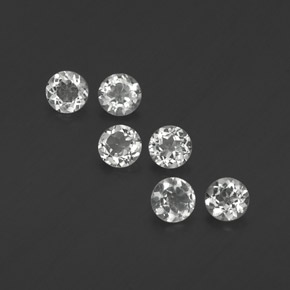 1.70 ct White Topaz Gemstone, Topaz Gem in Round Facet Shape for Sale.