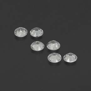 Topaz Gemstone in 4 mm (calibrated) Size for Sale, Topaz Stone in White Color