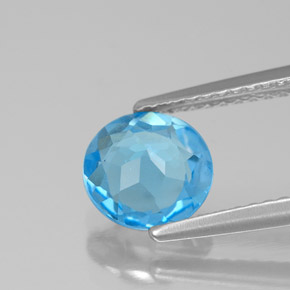 Topaz Gemstone in 7.3 mm Size for Sale, Topaz Stone in Swiss Blue Color