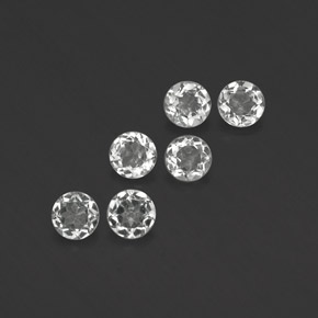 1.70 ct White Topaz Stone, Natural Topaz in Round Facet Shape for Sale