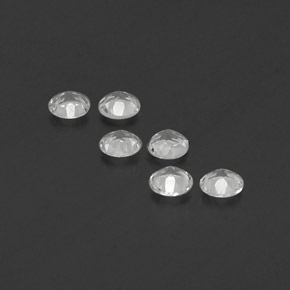 Topaz Gemstone in 4 mm (calibrated) Size for Sale, Topaz Stone in White Color