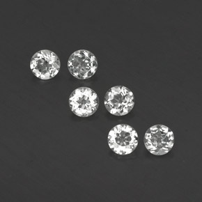 1.76 ct White Topaz Gemstone, Topaz Gem in Round Facet Shape for Sale.