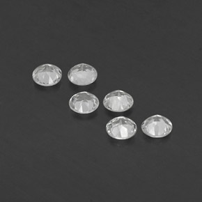 Topaz Gemstone in 4 mm (calibrated) Size for Sale, Topaz Stone in White Color