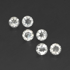 1.73 ct White Topaz Gemstone, Topaz Gem in Round Facet Shape for Sale.