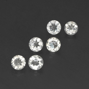 1.73 ct White Topaz Stone, Natural Topaz in Round Facet Shape for Sale