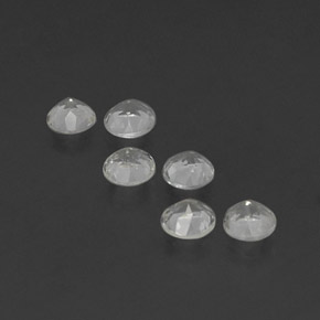 Topaz Gemstone in 4 mm (calibrated) Size for Sale, Topaz Stone in White Color