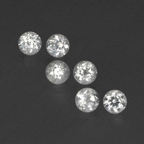 2.18 ct White Topaz Gemstone, Topaz Gem in Round Facet Shape for Sale.