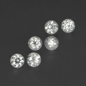 2.18 ct White Topaz Stone, Natural Topaz in Round Facet Shape for Sale
