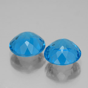 Topaz Gemstone in 8 mm (calibrated) Size for Sale, Topaz Stone in Swiss Blue Color