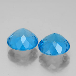 Topaz Gemstone in 8 mm (calibrated) Size for Sale, Topaz Stone in Swiss Blue Color