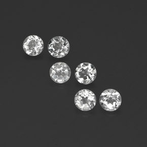1.70 ct White Topaz Gemstone, Topaz Gem in Round Facet Shape for Sale.