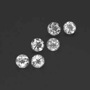 1.70 ct White Topaz Stone, Natural Topaz in Round Facet Shape for Sale
