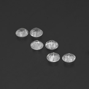Topaz Gemstone in 4 mm (calibrated) Size for Sale, Topaz Stone in White Color