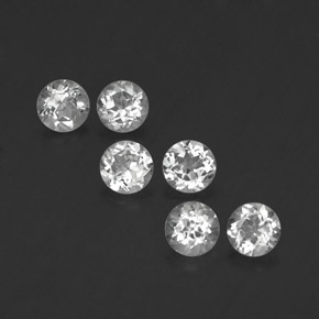 1.79 ct White Topaz Gemstone, Topaz Gem in Round Facet Shape for Sale.