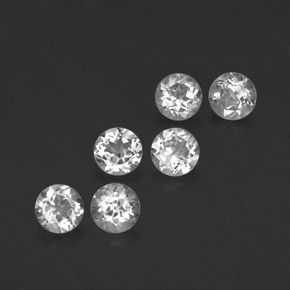 1.79 ct White Topaz Stone, Natural Topaz in Round Facet Shape for Sale