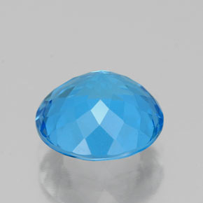 Topaz Gemstone in 8 mm (calibrated) Size for Sale, Topaz Stone in Swiss Blue Color