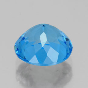 Topaz Gemstone in 8 mm (calibrated) Size for Sale, Topaz Stone in Swiss Blue Color