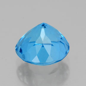 Topaz Gemstone in 8 mm (calibrated) Size for Sale, Topaz Stone in Swiss Blue Color