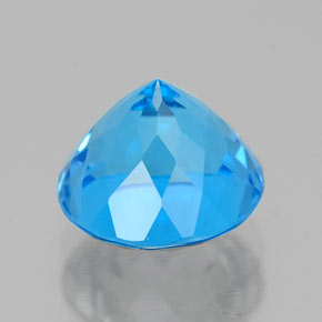 Topaz Gemstone in 8 mm (calibrated) Size for Sale, Topaz Stone in Swiss Blue Color