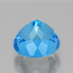 Topaz Gemstone in 8 mm (calibrated) Size for Sale, Topaz Stone in Swiss Blue Color