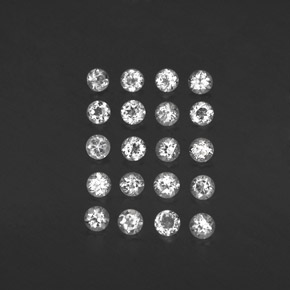2.37 ct White Topaz Gemstone, Topaz Gem in Round Facet Shape for Sale.