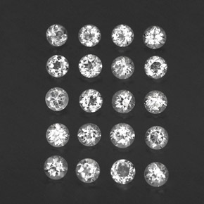 2.37 ct White Topaz Stone, Natural Topaz in Round Facet Shape for Sale