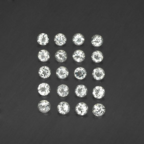 2.67 ct White Topaz Gemstone, Topaz Gem in Round Facet Shape for Sale.