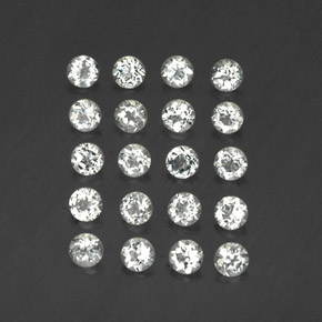 2.67 ct White Topaz Stone, Natural Topaz in Round Facet Shape for Sale