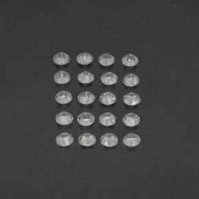 Topaz Gemstone in 3 mm (calibrated) Size for Sale, Topaz Stone in White Color