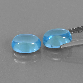 Topaz Gemstone in 7 x 5 mm (calibrated) Size for Sale, Topaz Stone in Swiss Blue Color