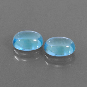 2.26 ct Blue Topaz Stone, Natural Topaz in Oval Cabochon Shape for Sale
