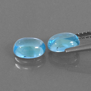 Topaz Gemstone in 7 x 5 mm (calibrated) Size for Sale, Topaz Stone in Swiss Blue Color