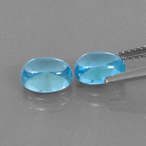 Topaz Gemstone in 7 x 5 mm (calibrated) Size for Sale, Topaz Stone in Swiss Blue Color