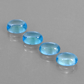 Topaz Gemstone in 7 x 5 mm (calibrated) Size for Sale, Topaz Stone in Swiss Blue Color