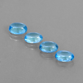 Topaz Gemstone in 7 x 5 mm (calibrated) Size for Sale, Topaz Stone in Swiss Blue Color