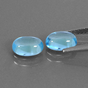 Topaz Gemstone in 7 x 5 mm (calibrated) Size for Sale, Topaz Stone in Swiss Blue Color