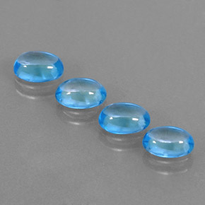 Topaz Gemstone in 7 x 5 mm (calibrated) Size for Sale, Topaz Stone in Swiss Blue Color