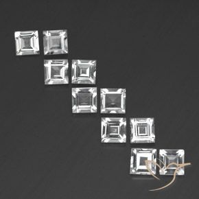 6.97ctw Natural White Topaz, Square, VVS-VS