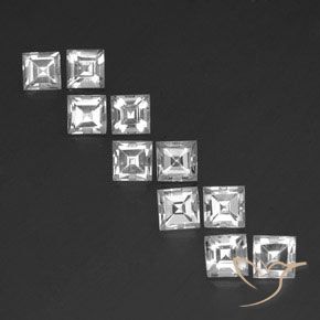 8.32ctw Natural White Topaz, Square, VVS