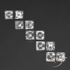 8.26ctw Natural White Topaz, Square, VVS