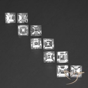 8.31ctw Natural White Topaz, Square, VVS