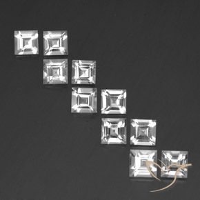 7.73ctw Natural White Topaz, Square, VVS
