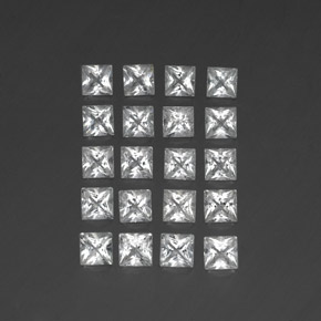 White Topaz Gem - 0.3ct Princess-Cut (ID: 341474)