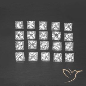 5.20ctw Natural White Topaz, Square, VS
