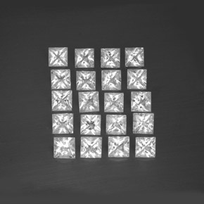 White Topaz Gem - 0.2ct Princess-Cut (ID: 341503)