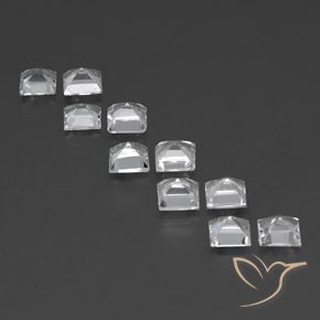 Topaz Gemstones in 5 x 5 mm (calibrated) Size for Sale, Topaz Stones in Clear White Color
